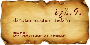 Österreicher Iván névjegykártya