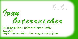 ivan osterreicher business card