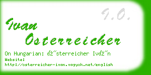 ivan osterreicher business card